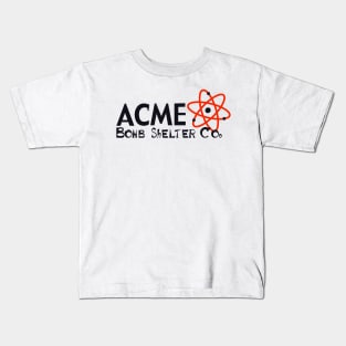 Acme Bomb Shelter Retro logo Kids T-Shirt